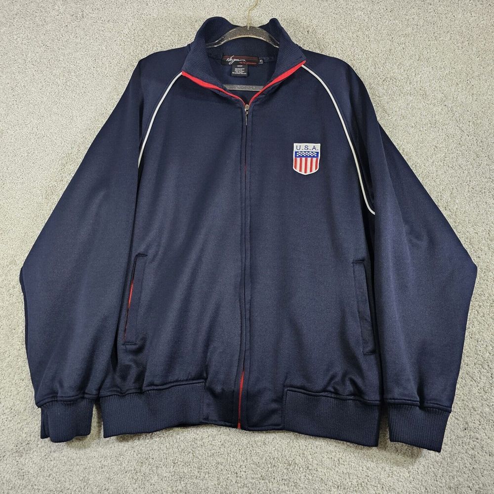 VTG Nbn gear USA Track Jacket XL Soccer Basketball Baseball Warmup Sports Coat - Picture 1 of 8